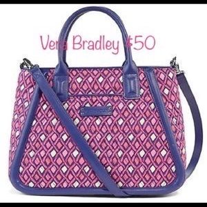 Vera Bradley Trimmed Trapeze Satchel